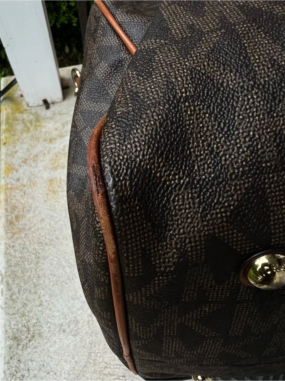 Michael Kors Dark Brown Monogram Weekend Duffle bag